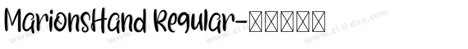 MarionsHand Regular字体转换